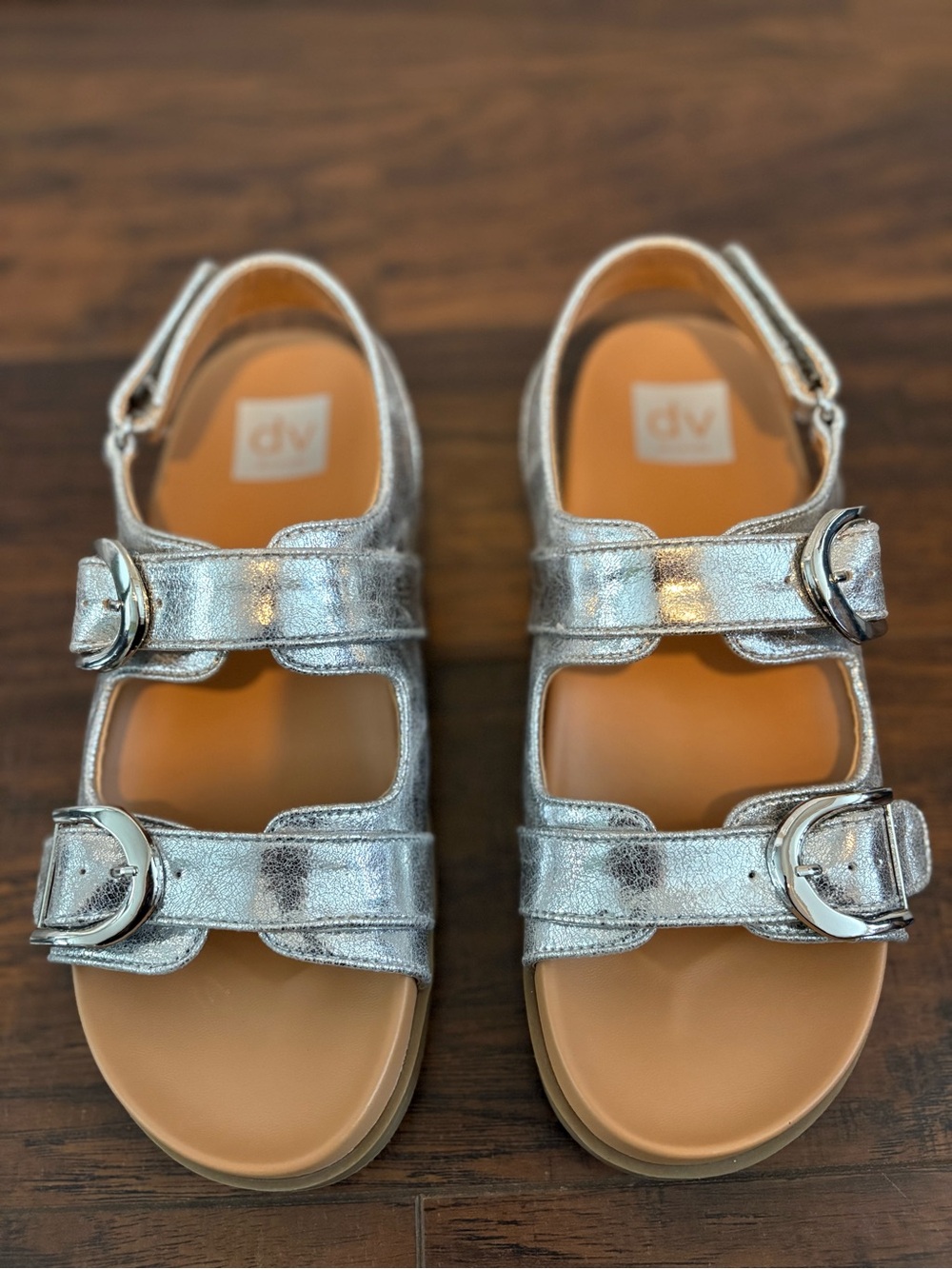DV Dolce Vita Alameda silver sandals size 8.5